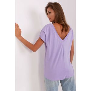 BASIC FEEL GOOD Bavlněné tričko Lucia světle fialové Velikost: L