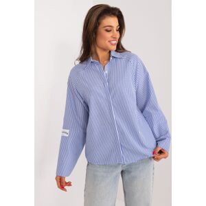 Factory Price Modrobílá dámská košile s límečkem Velikost: S