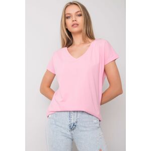 BASIC FEEL GOOD Dámské tričko s výstřihem Ariel růžové Velikost: XL