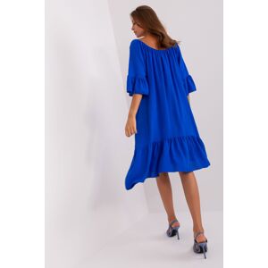 ItModa Volánkové šaty Kora kobaltově modré Velikost: UNI