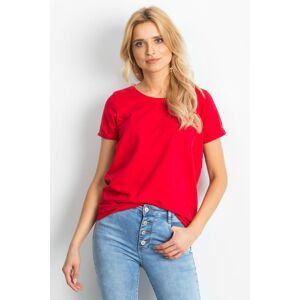 BASIC FEEL GOOD Bavlněné tričko Abby červené Velikost: XS