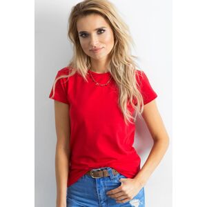 BASIC FEEL GOOD Basic tričko Mendy červená Velikost: XS