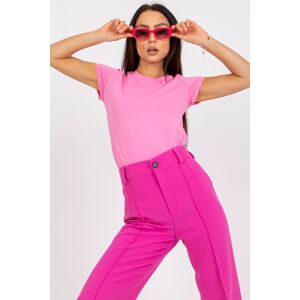 BASIC FEEL GOOD Basic tričko Mendy  růžové Velikost: XL