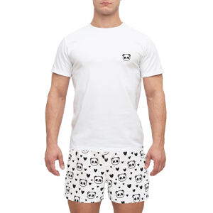 Slippsy Pánské tričko Panda bílé/XL
