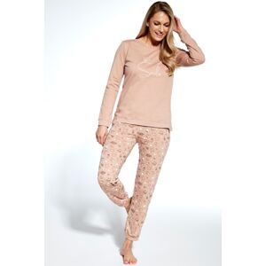 Dámské pyžamo Cornette Smile - bavlna Béžová XL
