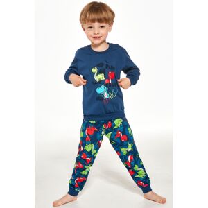Chlapecké pyžamo Cornette Dino - bavlna Tmavě modrá 104
