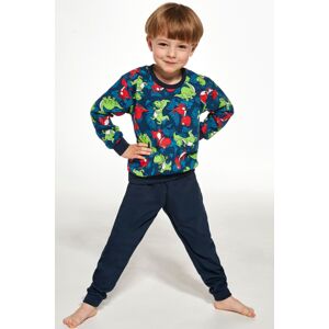 Chlapecké pyžamo Cornette Dino 2 - bavlna Tmavě modrá 92