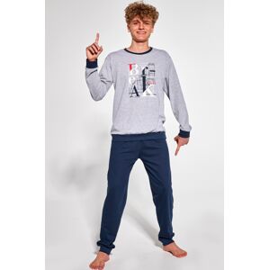 Chlapecké pyžamo Cornette Break rules - bavlna Šedo-tmavěmodrá 170