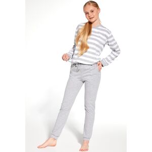 Dívčí pyžamo Cornette Molly - bavlna Světle šedá 158-164