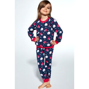 Dívčí pyžamo Cornette Meadow - bavlna Tmavě modrá 134-140