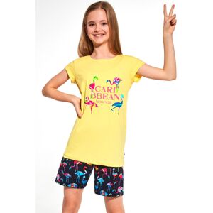Dívčí pyžamo Cornette Caribbean Young Girl Žlutá 86-92