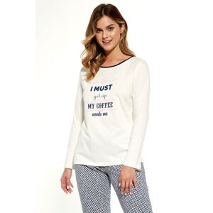 Dámské pyžamo Cornette 655/311 Coffee Ecru XL