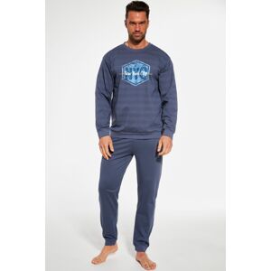 Pánské pyžamo Cornette City - bavlna Tmavě modrá 2XL