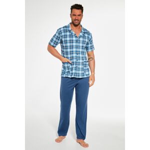 Pánské pyžamo Cornette 318/48 - krátký rukáv Světle modrá XL