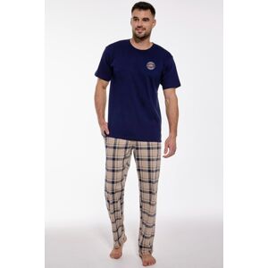 Pánské pyžamo Cornette Canada - bavlna Tmavě modrá 2XL