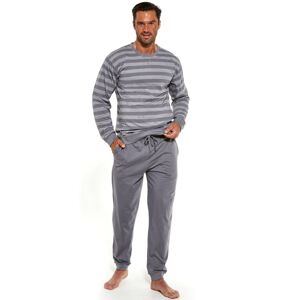 Pánské pyžamo Cornette 117/160 Loose 9 Tmavě šedá L