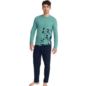 Pánské pyžamo Henderson 40962 Influx Zeleno-tmavěmodrá L