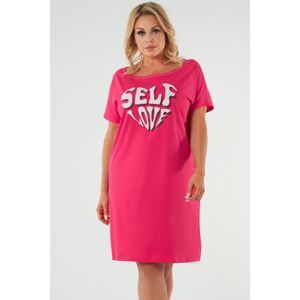 Noční košilka Italian Fashion Selfie - bavlna Malinově červená XL