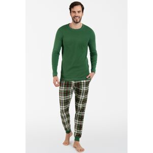 Pánské pyžamo Italian Fashion Seward bis - dlouhé Zelená M