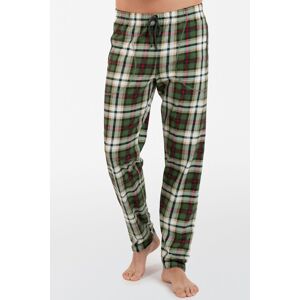 Pyžamové kalhoty Italian Fashion Seward - pánské bavlněné Tmavě zelená XL