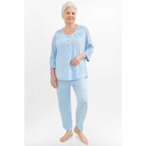 Dámské pyžamo Martel Rozálie - bavlna Světle modrá L