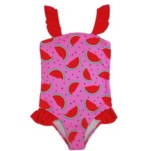 Dívčí jednodílné plavky Noviti s melouny KD005 Růžová 116-122