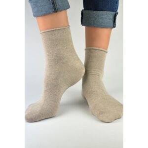 Dámské ponožky Noviti SB022 s třpytivými nitkami Béžová 39-42
