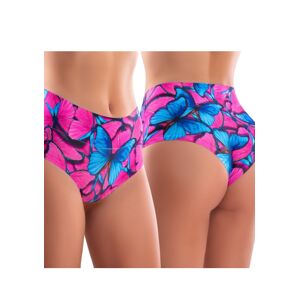 Dámské kalhotky Meméme Butterfly Pink High Briefs XL Dle obrázku