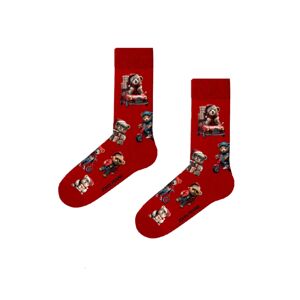 Dámské ponožky John Frank WJFLSFUN-CH50 UNI Červená