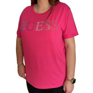 Dámské triko Guess E4GI02 růžové OVERSIZE