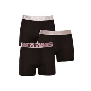 Pánské boxerky Calvin Klein NB3075 3 Pack XXL Černá