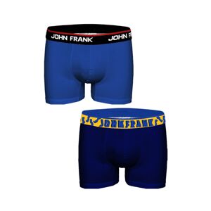 Pánské boxerky John Frank JF2BHYPE04 2 pack XL Modrá
