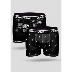 Pánské boxerky John Frank JF2BMC08 2PACK XL Černá