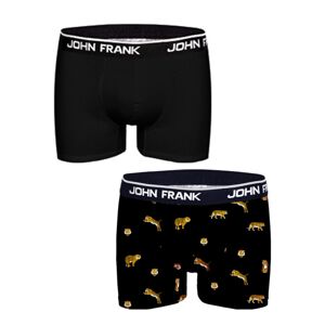 Pánské boxerky John Frank JF2BTORA05 2 pack L Černá