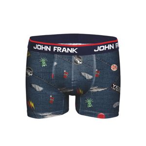 Pánské boxerky John Frank JFBD225 L Modrá