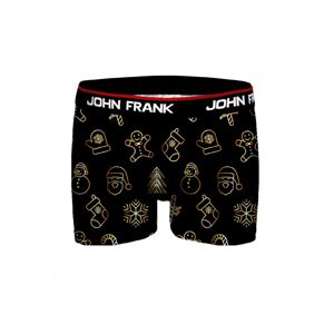 Pánské boxerky John Frank JFBD39-CH-GOLD PIECES L Černá