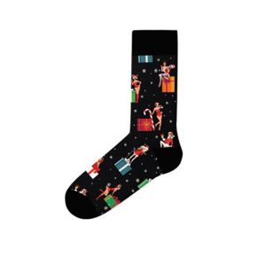 Pánské ponožky John Frank JFLSFUN-CH03 UNI Černá