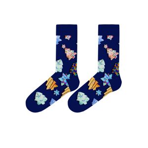 Pánské ponožky John Frank JFLSFUN-CH21 UNI Tm. modrá