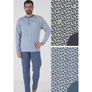 Pánské pyžamo Karelpiu KF5109 L Modrá
