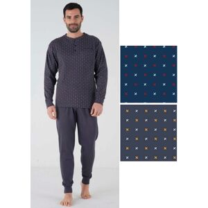 Pánské pyžamo Karelpiu KF5112 3XL Modrá