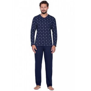 Pánské pyžamo Regina 432 L Tm. modrá
