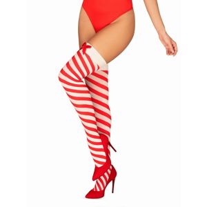 Vánoční punčochy Kissmas stockings - Obsessive S/M Červená